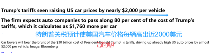 特朗普搬起的关税大石，砸向美国汽车消费者