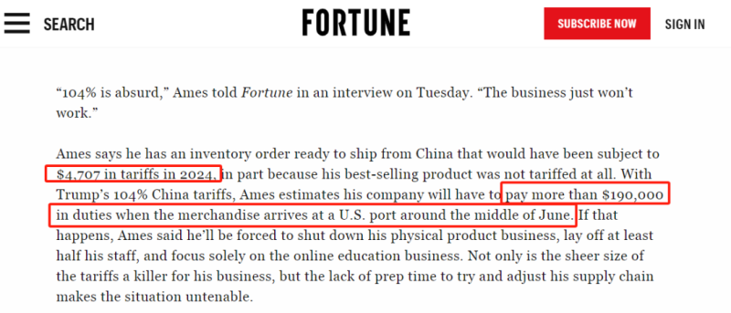 特朗普掀起的关税风暴，正在撂倒一批美国卖家