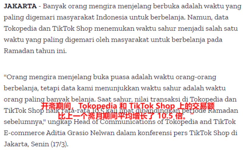 TikTok Shop印尼上大分，斋月节业绩飙升
