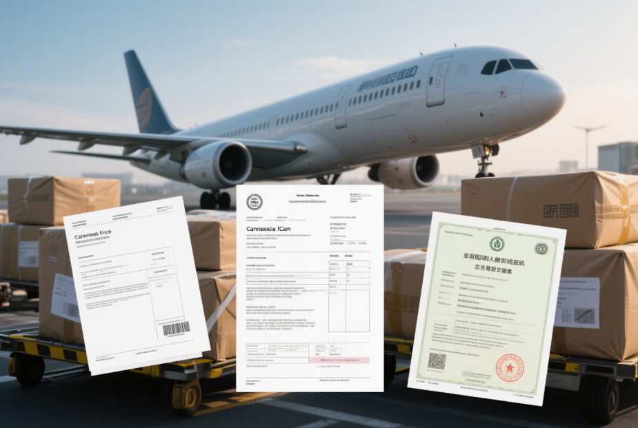 国际空运文件准备清单：商业发票、装箱单、原产地证