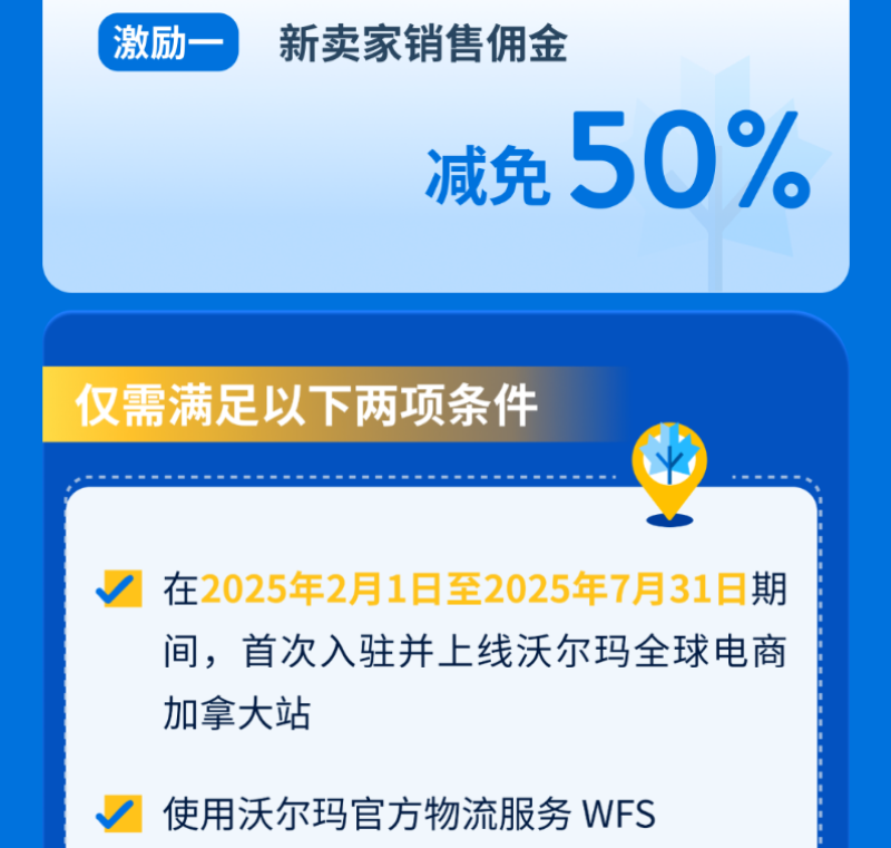 沃尔玛推出新卖家激励计划，销售佣金直接打五折