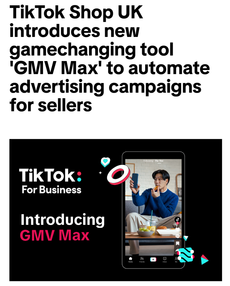 TikTok Shop英国站推出AI广告管理工具GMV Max