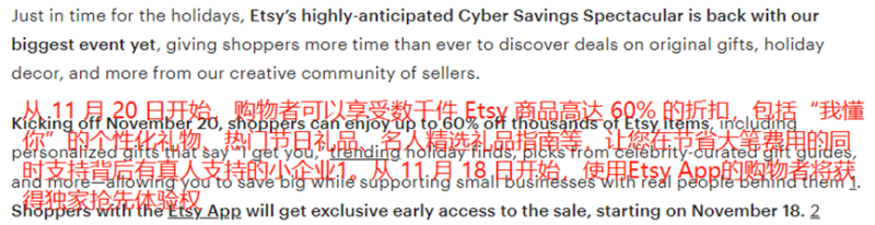 大促折扣最高达60%，Etsy为了抢单豁出去了