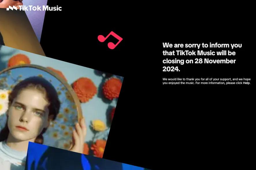 TikTok Music将于11月28日关闭
