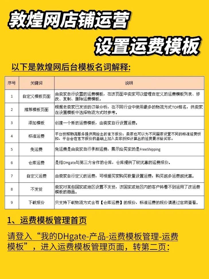 抖店运费模板怎么设置？店铺运费模板设置步骤介绍